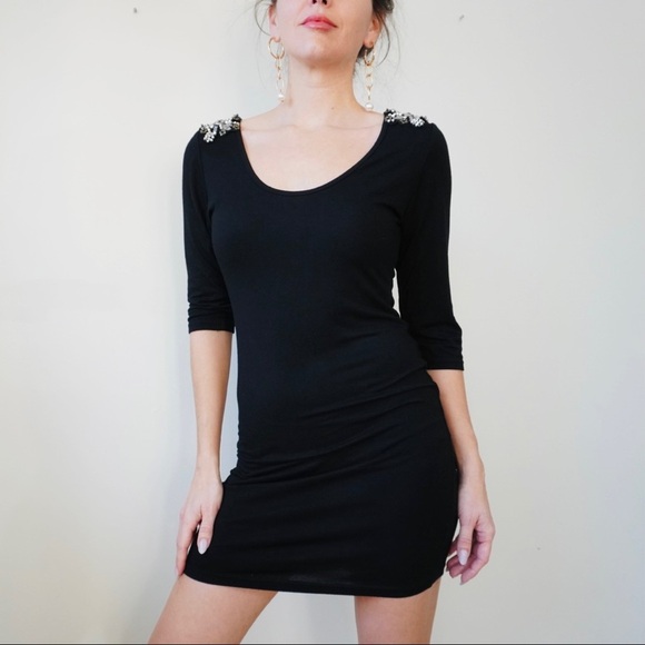 BLACK COCKTAIL DRESS - Picture 3 of 6